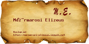 Mármarosi Elizeus névjegykártya